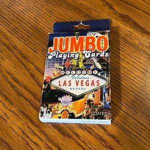 Jumbo playing cards, Las Vegas, coated, some wear on box